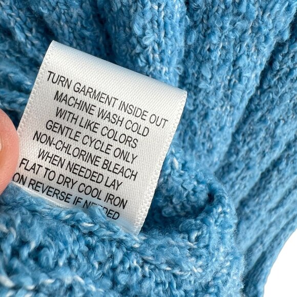 L.A. Hearts Ribbed Button-Up Cardigan Sweater Light Blue Size Medium NWT - Picture 10 of 11